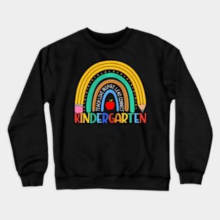 Team Kindergarten Rainbow Back To School Kinder Teacher Crewneck Sweatshirt